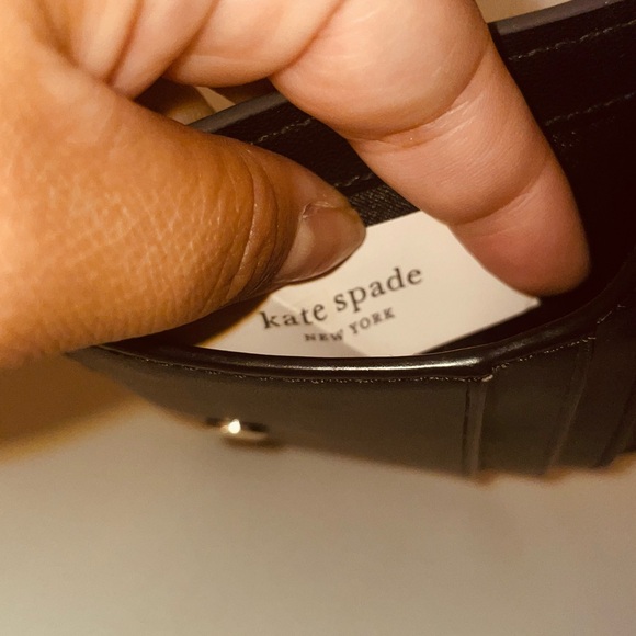 Kate Spade small zip around wallet. Black and white trim. - Picture 8 of 13